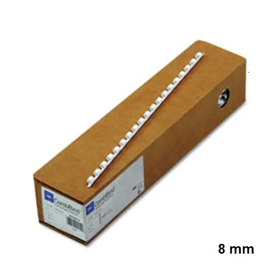 Spiral Binding Comb 8 mm Plastic White