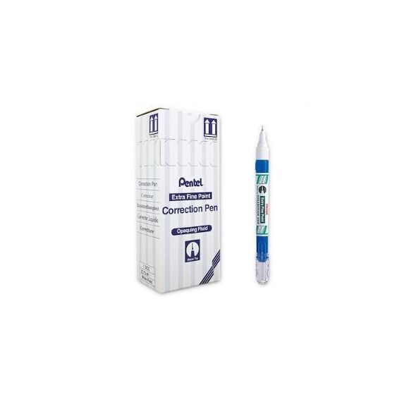 Correction Pen, Extra Fine Point, Pentel ZL72-W, 4.2 ml Roller ball, White, 12 PCS/PACK