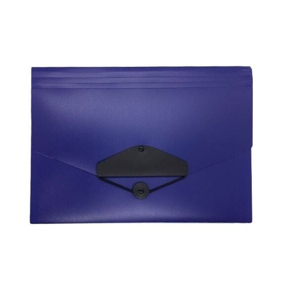 Documents Covers, SIMBA, Expanding File, 12 Pockets with Button, Dark Blue