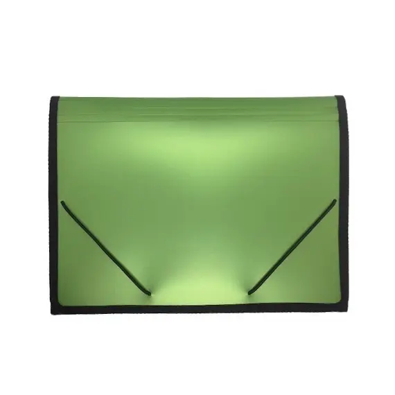 Documents Covers, SIMBA, Expanding File, 12 Pockets with Rubber Side, Green