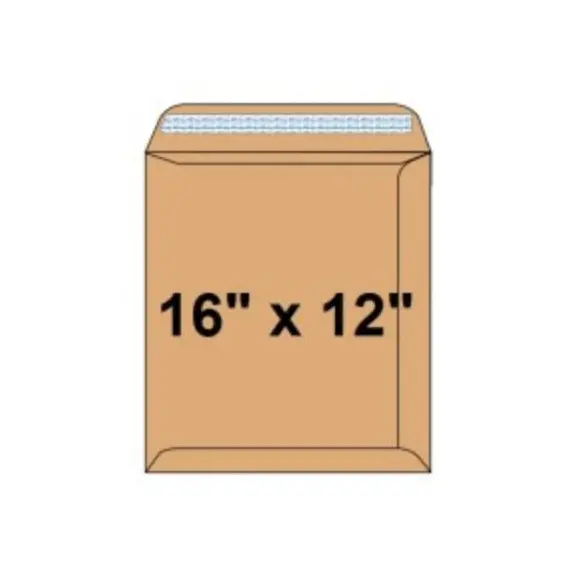 Envelope, SIMBA, Brown Envelope Pocket, 120 GSM, 16" x 12" (406 X 305 mm), 25 PC/Pack