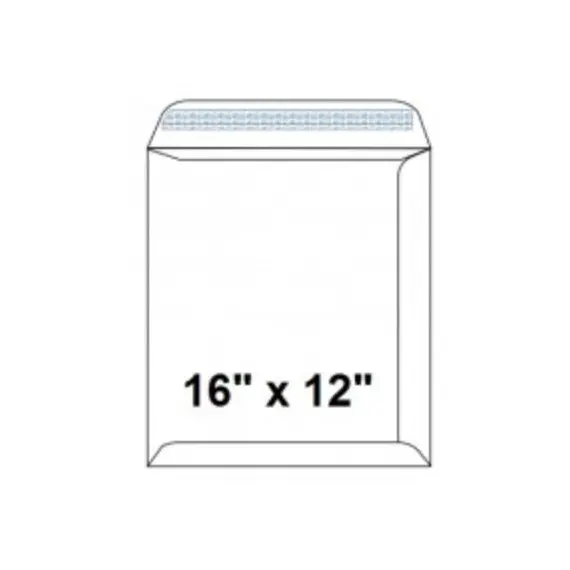 Envelope, SIMAB, White Envelope Pocket, 120 GSM, 16" x 12" (406 X 305 mm), 25 PC/Pack