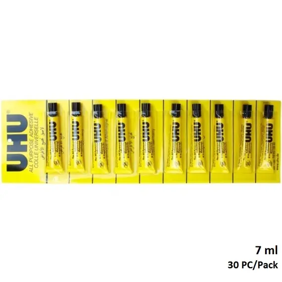 Glue, UHU, All Purpose Adhesive, 7 ML, 30 PCs/Pack