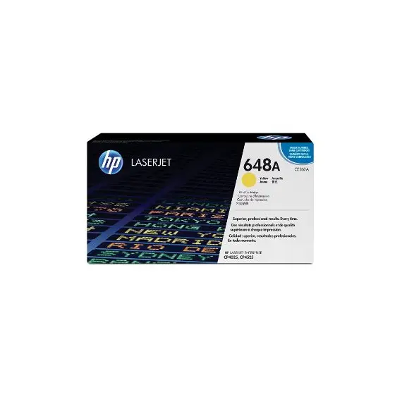 حبر ليزر أصفر HP 648A - أصلي، طباعات صفراء عالية الجودة مع موثوقية.