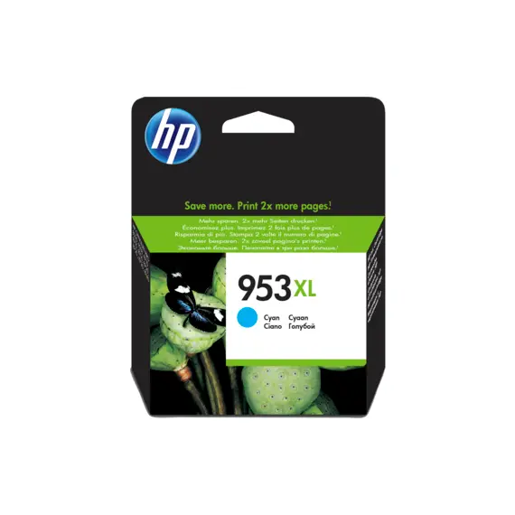 HP 953XL High Yield Cyan Original Ink Cartridge (F6U16AE)