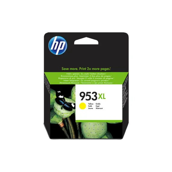 HP 953XL High Yield Yellow Original Ink Cartridge (F6U18AE)