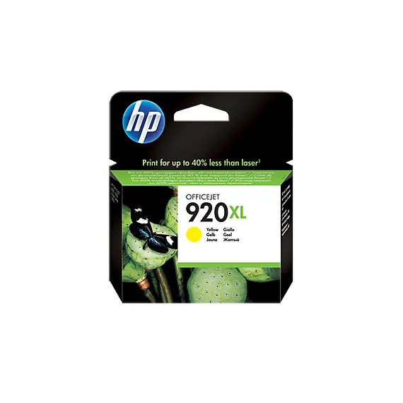 HP 920XL High Yield Yellow Original Ink Cartridge (CD974AE)
