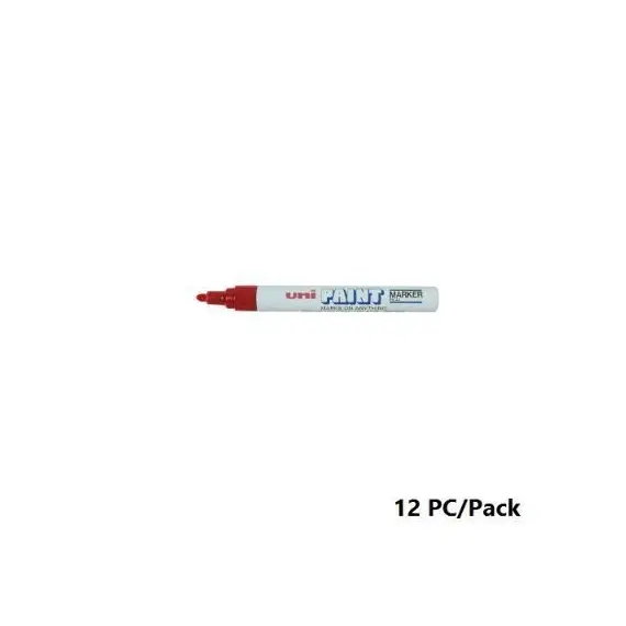 قلم بوية، يوني-بول، بي اكس-20، راس مستديرة، 2.2 - 8.2 مم، احمر، 12 حبة/علبة