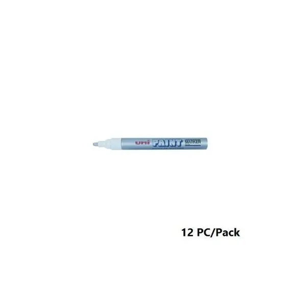 قلم بوية، يوني-بول، بي اكس-20، راس مستديرة، 2.2 - 8.2 مم، فضي، 12 حبة/علبة