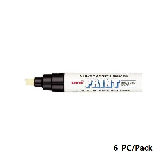 قلم بوية، يوني-بول، بي اكس-30، راس مشطوف، 4.0 - 8.5 مم، اسود، 6 حبة/علبة