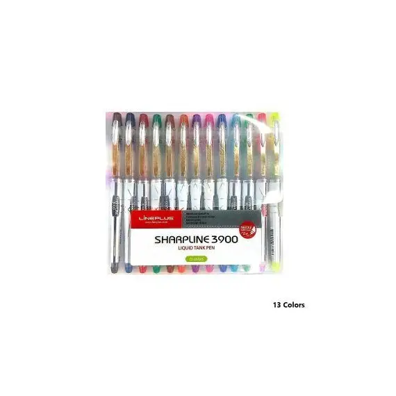 Pen, LiNEPLUS, SHARPLINE 3900, Liquid Tank Pen,0.5mm, Assorted Color, 13 Colors