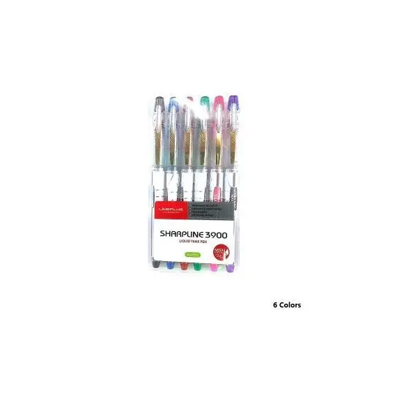 Pen, LiNEPLUS, SHARPLINE 3900, Liquid Tank Pen,0.5mm, Assorted Color, 6 Colors
