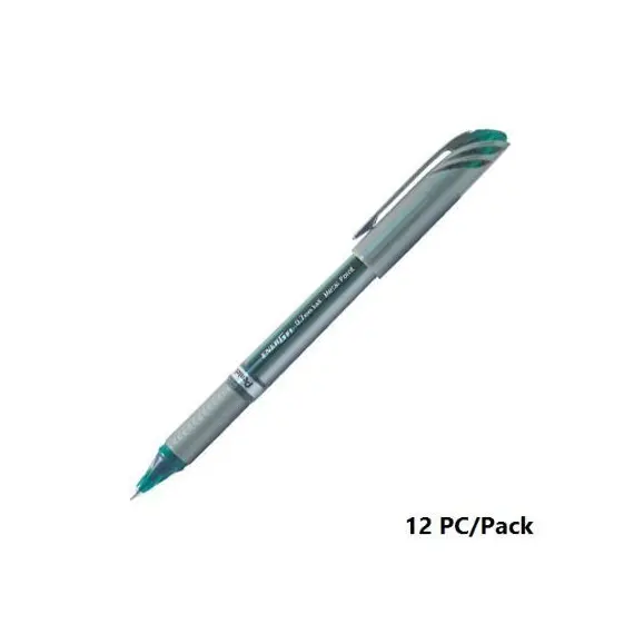 Pen, Pentel, BL27-DH, 0.7mm, Energel, Capped,Green, 12 Pcs/Pack