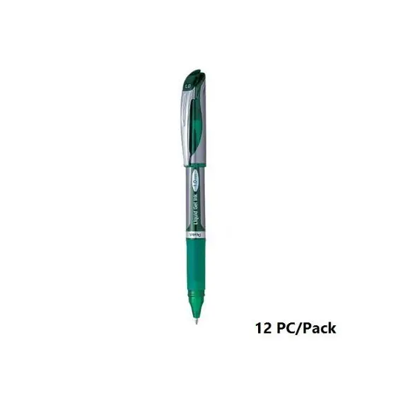 Pen, Pentel, BL60-DH, 1.0mm, Energel, Capped, Green, 12 Pcs/Pack