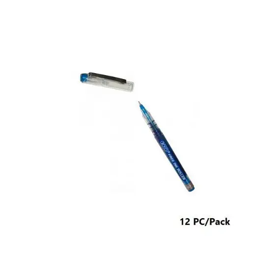 قلم، روكو، قلم حبر سائل، 0.7 مم، بغطاء، ازرق، 12حبة/علبة