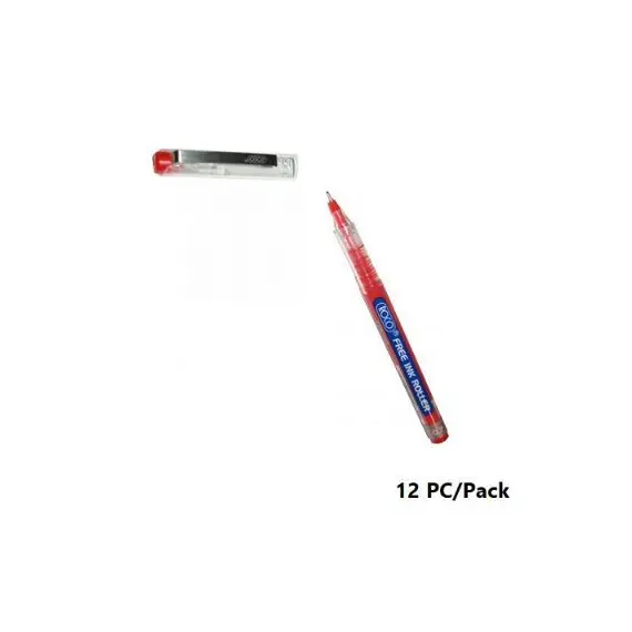 قلم، روكو، قلم حبر سائل، 0.7 مم، بغطاء، احمر، 12حبة/علبة