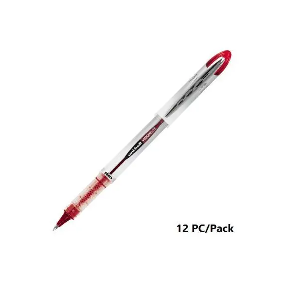 قلم، يوني-بول، قلم حبر سائل(فيجن ايليت)، 0.8 مم، بغطاء، احمر، 12حبة/علبة