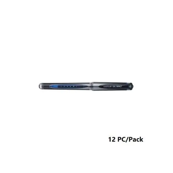 Pen, uni-ball, Gel Impact, 1.0mm, Retracatable, Blue, 12 Pcs/Pack
