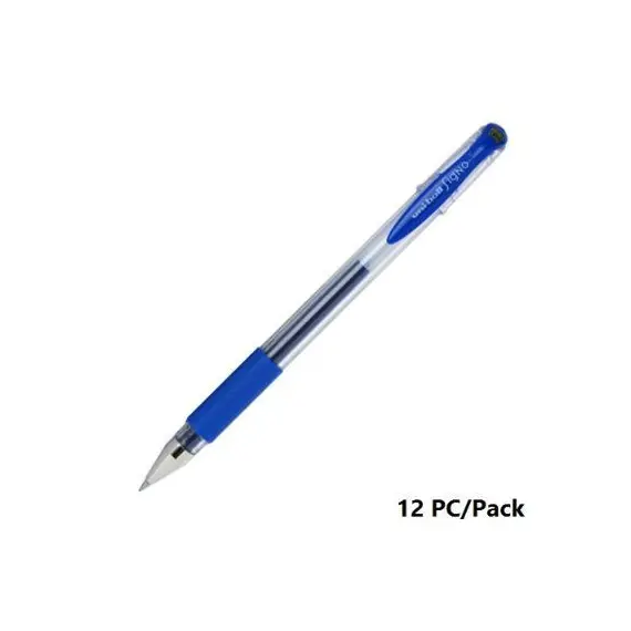 قلم، يوني-بول، قلم حبر جل  (سينغو دي-اكس)، 0.7 مم، بغطاء، ازرق، 12حبة/علبة