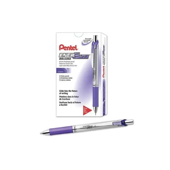 قلم رصاص، بنتل، انرجايز، 0.5 مم، ضغاط، بنفسجي، 12حبة/علبة