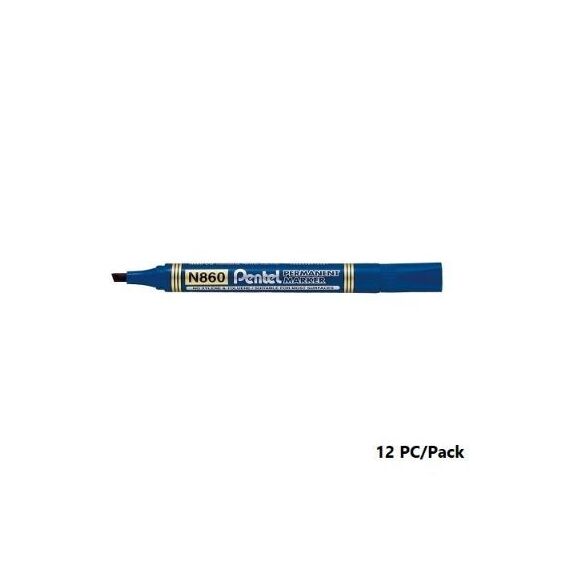 Permanent Marker, N860-C, Maxiflo, Chisel Tip, Blue, 12 PC/Pack