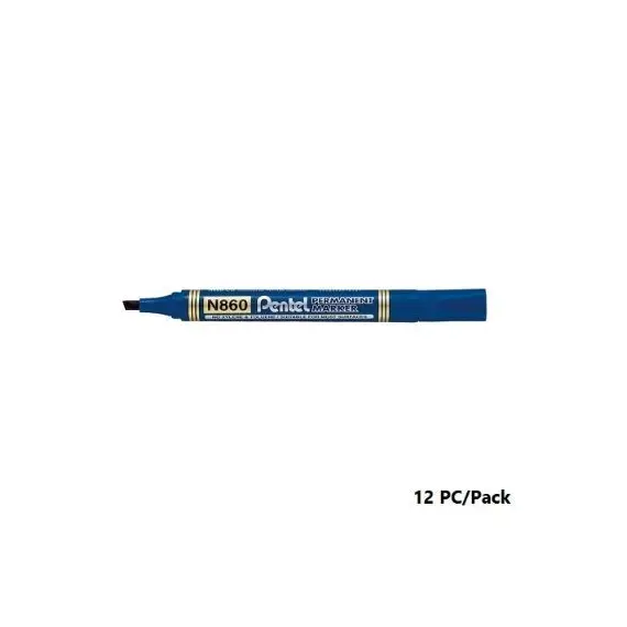 Permanent Marker, N860-C, Maxiflo, Chisel Tip, Blue, 12 PC/Pack