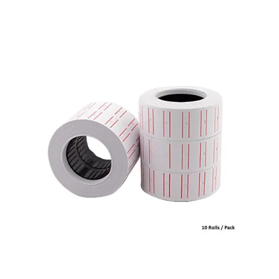Pricing, JOLLY, Price label Roll, 2 lines labeller, Size 26x16mm, White , 10 Rolls/pack