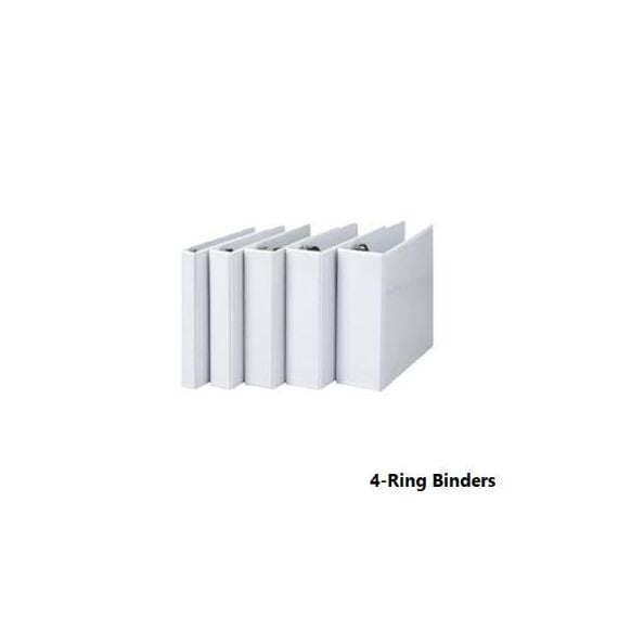 ملف حلقي، سمبا، 4 حلقة، 0.5 بوصة (12.5 مم)، A4، ابيض