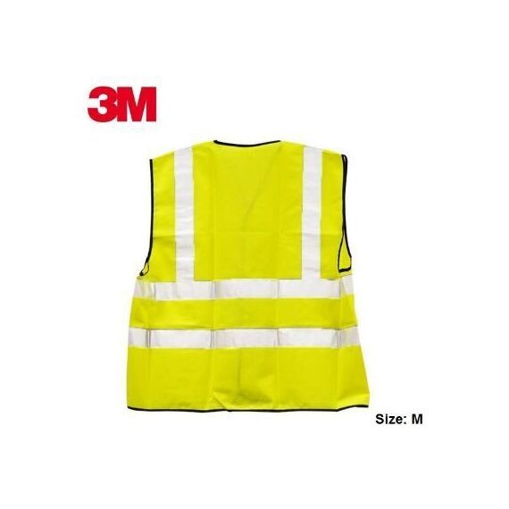 ادوات السلامة، 3M، سترات عاكسة للسلامة، اصفر، مقاس: وسط