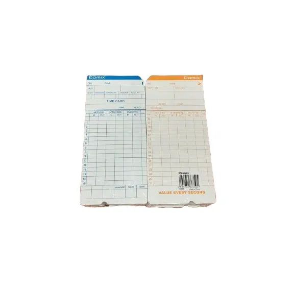 Time Recorder, COMIX, Time Recorder Card, 100 PC/Pack