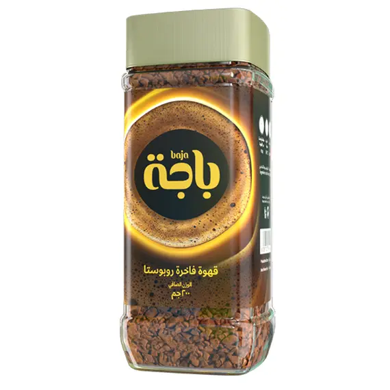 باجة قهوة سريعة التحضير فاخرة ذهبية روبوستا (200 جم × 6 علبة) كرتون