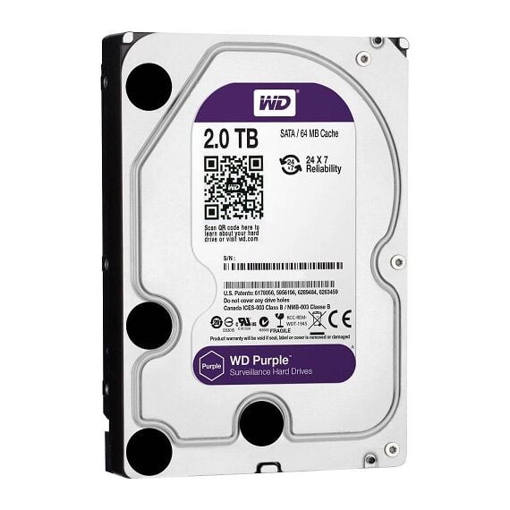 2TB WD Surveillance HDD for DVRs & NVRs - Available at Security Zone