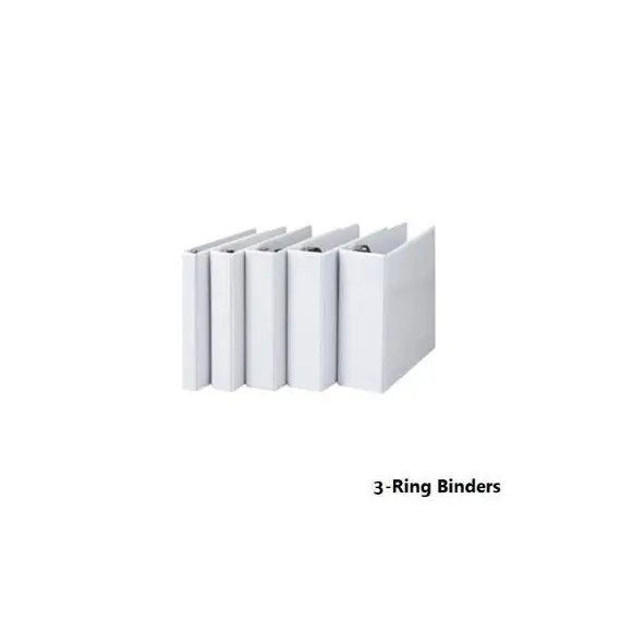 Ring Binders, 3-Ring Binders, 2.5 in (65 mm), A4, White