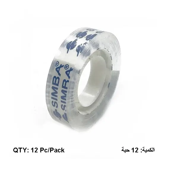 Tape, SIMBA, Crystal Packing Tape, 0.50 in ( 12mm )X 30 yd , Clear, 12 PC/Pack