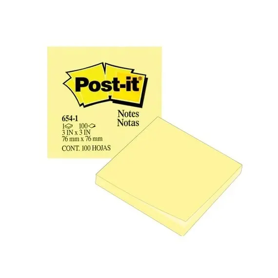 Sticky Note 3M Post-it 654 size: (75x75mm) 12 PC/Pack