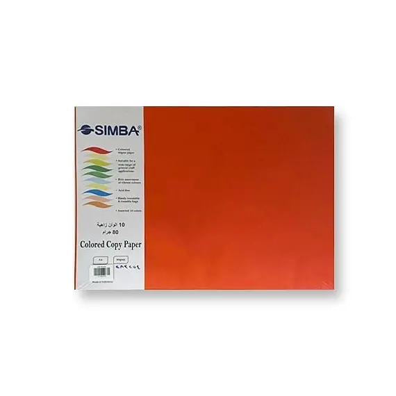 Colored Paper, SIMBA, 80 gsm, A3 (100 sheets), Colored, 10 colors
