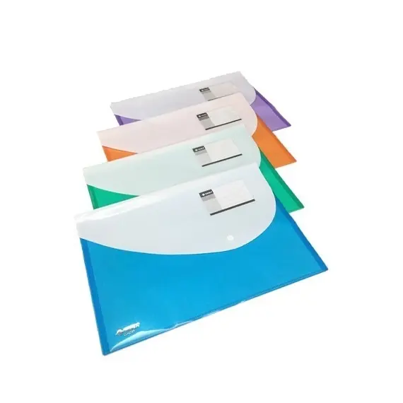 ملف عرض التقارير، سمبا، حافظة اوراق بطقطق وبطاقة اسم ، A4، الوان متنوعة، 10 حبة/ علبة