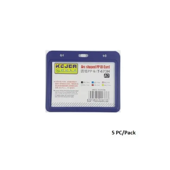 حاملات بطاقات الهوية بلاستيكية KEJEA PP - T-673H (أزرق، 5 قطع في العبوة)