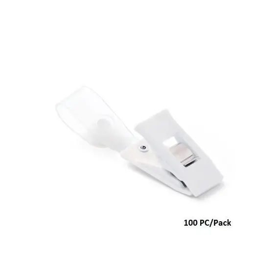 Badges & Holders, MAS, Plastic Badge Clips with PVC straps,100 PC/Pack