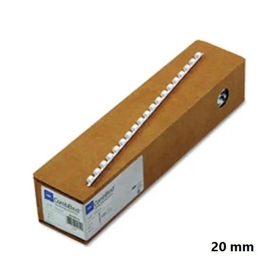 Spiral Binding Comb 20 mm Plastic White