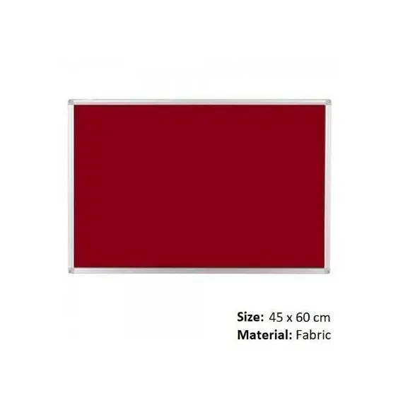 Red Fabric Wall-Mounted Bulletin Board (45x60 cm) - Organize Your Space with Style