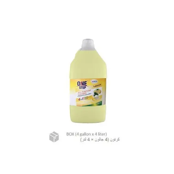 منظف، منظف سائل لجميع الأغراض 4 في 1 للارضيات،عطر الليمون (4 جالون × 4 ليتر) كرتون