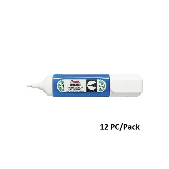 Correction Pen, Fine Point, Pentel ZL31-W, 12 ml Roller ball, White, 12 PC/Pack