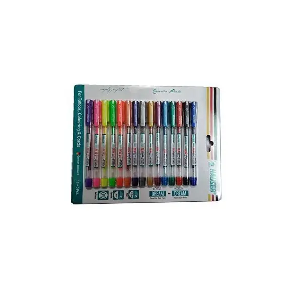 Pen, HAUSER, Ball Pen, Assorted Color, 15 PC/Pack