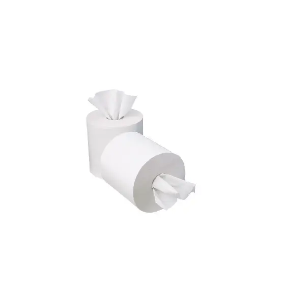 ماكسي رول ورق تجفيف ابيض 1 طبقة 300 متر (كرتون 6 لفة)