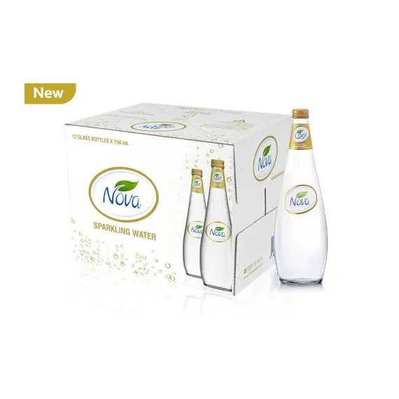 NOVA Water Glass Sparkling 750 ml (1 case x 12 bottles)