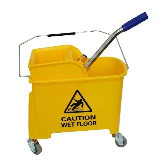 عربة نظافة كبس بعجلات صفراء