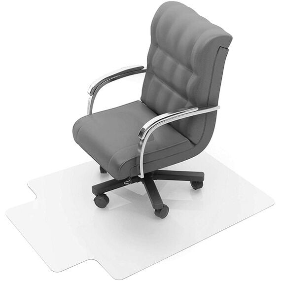 Chair Mat with Lip for Hard Floors FLOORTEX PVC Clear 115cm x 134cm