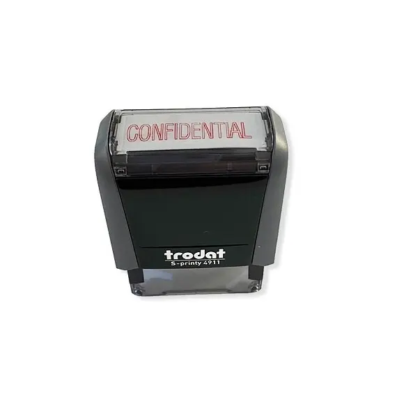 ختم ،ترودات 4911،ذاتي التحبير ،" CONFIDENTIAL"، احمر