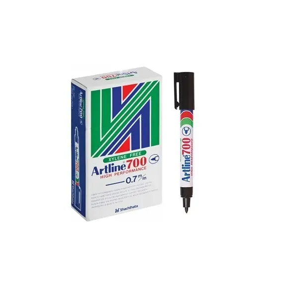 قلم ثابت ارتلاين 700 راس مستدير 12 قلم - اسود